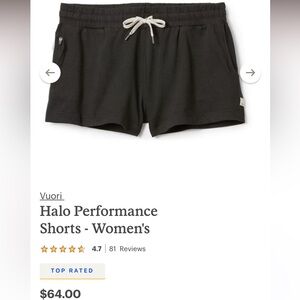 Vuori - Halo Performance Shorts in black heather